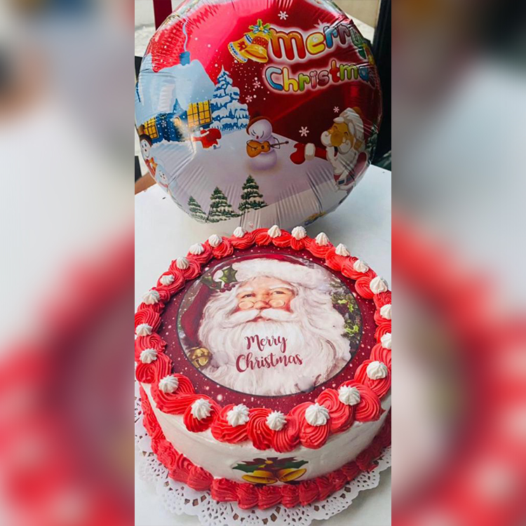 Cake-globo navidad